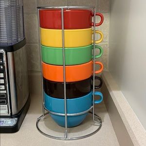EUC Condition world Market Stackable Mugs